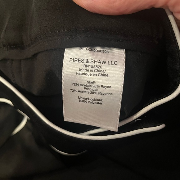 Veronica Beard Edia Black satin wide leg sz 6 tuxedo pants - Picture 13 of 16